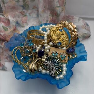 Vintage Jewels in a West Moreland bowl